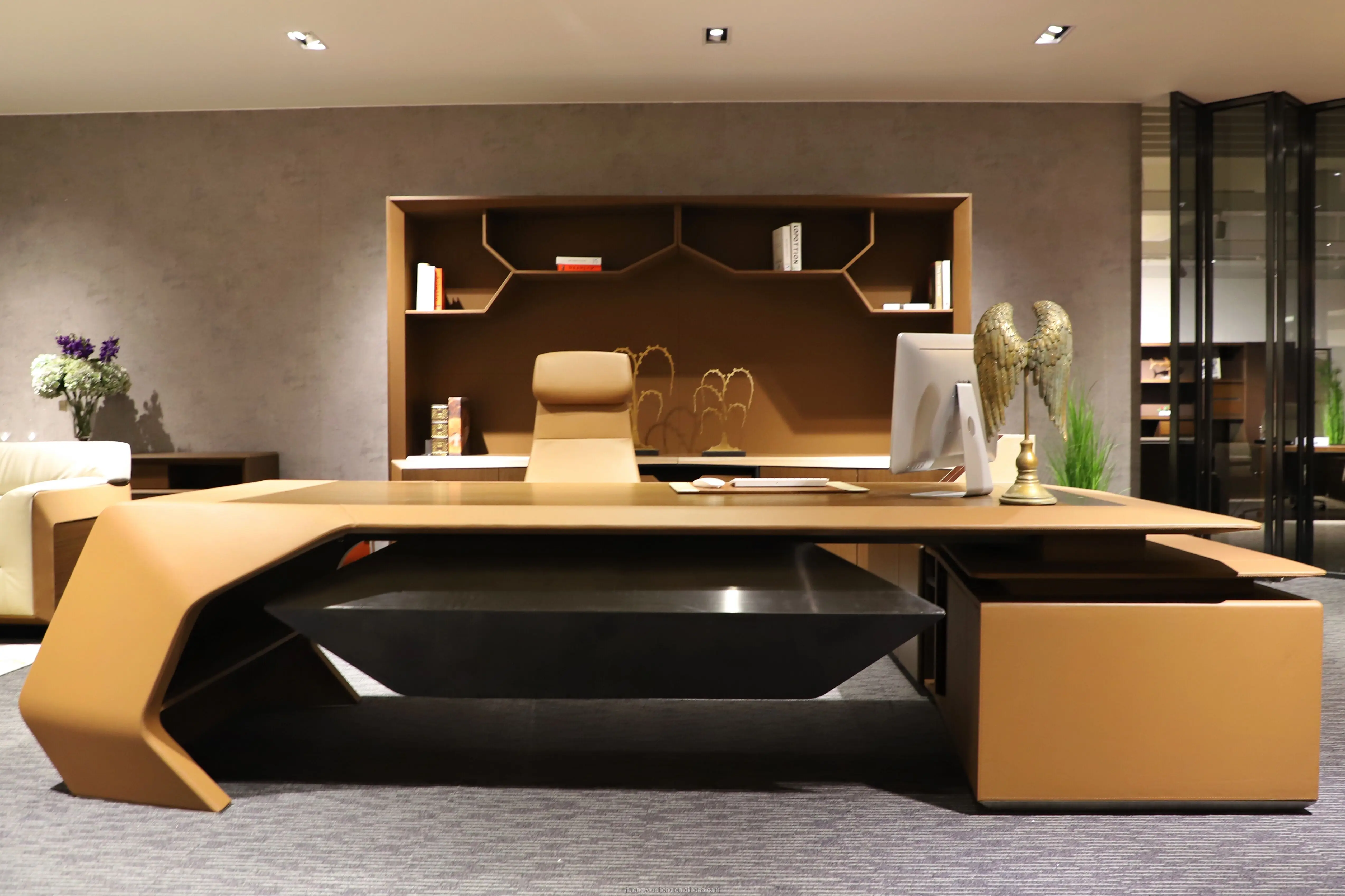 路易斯首席执行官老板办公室办公桌h-02大尺寸行政办公桌豪华办公家具桌子贴面完成 - Buy 首席执行官办公桌，豪华办公家具，行政办公桌 ...