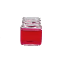 

50ml square shape small glass honey jam sauce jar with screw lid