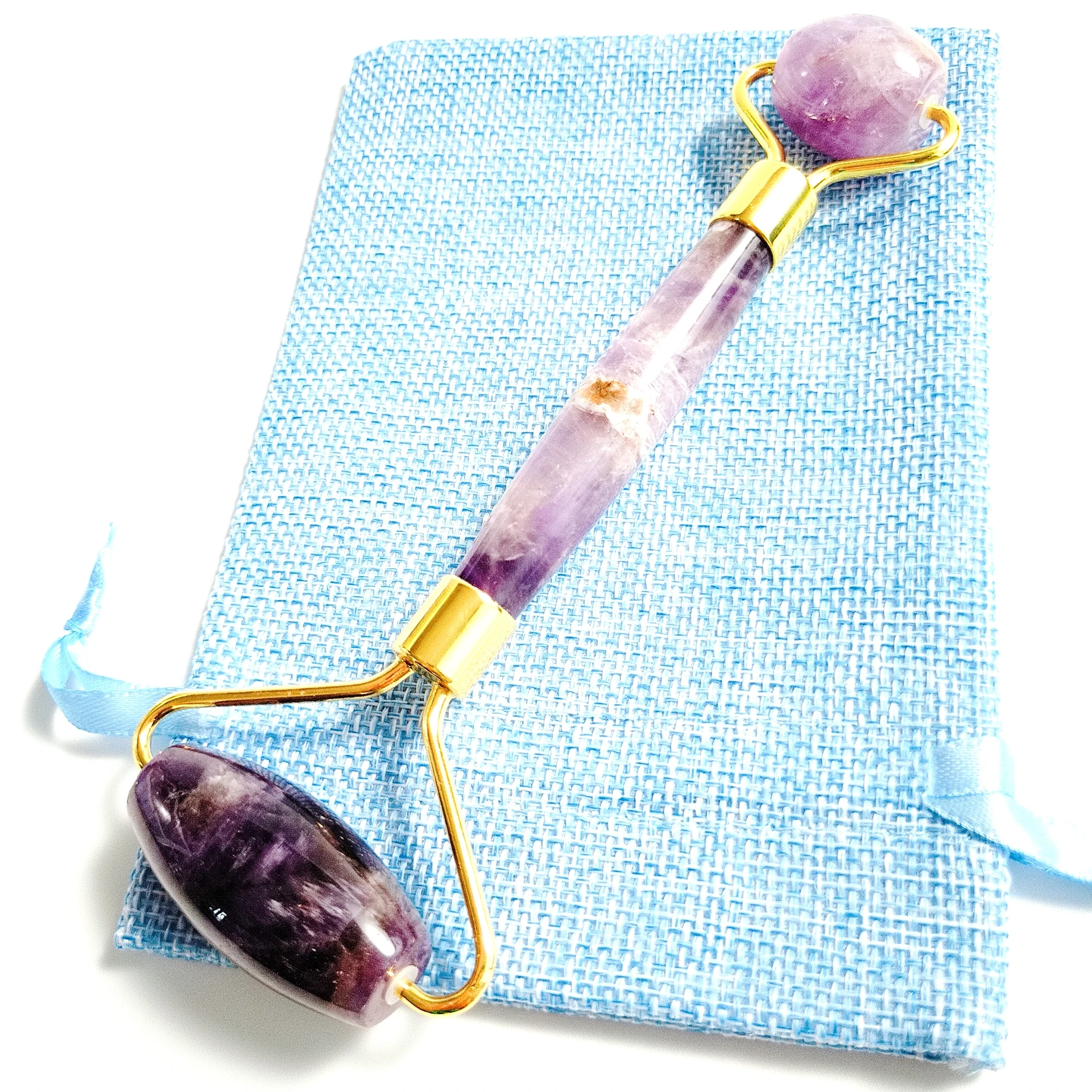 

Dual Sided Amethyst Facial Beauty Roller - Promotes Circulation