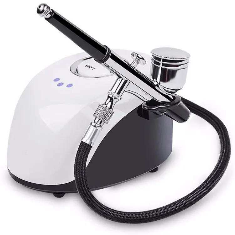 

silent private label makeup airbrush spray gun without compressor, White