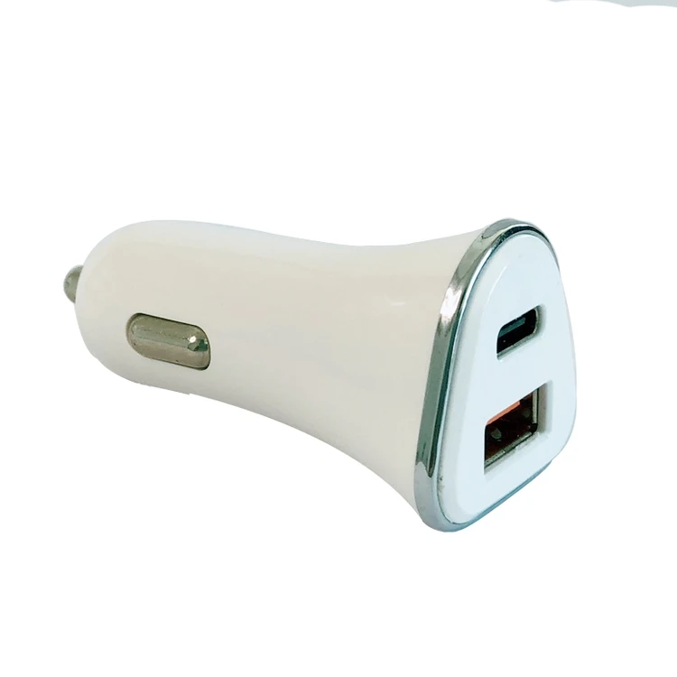 

Wholesale Portable Customized Car Charger For Mobile Phone 2 Usb Universal Car Charger, Black white customized