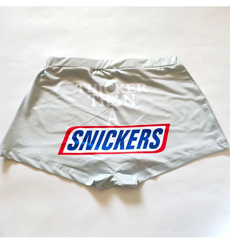 

Hot Sale Slim Soft Snack Booty Thick Than A Snickers Women Shorts, Custom color