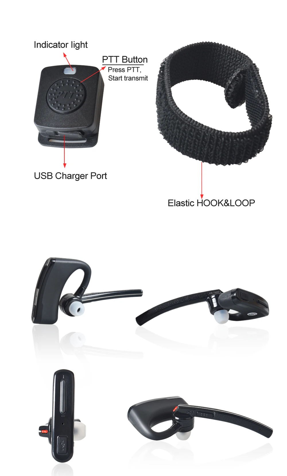Prise UE Cikuso Casque decoute Ecouteur sans Fil Bluetooth Talkie-walkie Casque de Motorola Kenwood Baofeng UV-5R UV-82 Accessoires ecouteurs Baofeng 