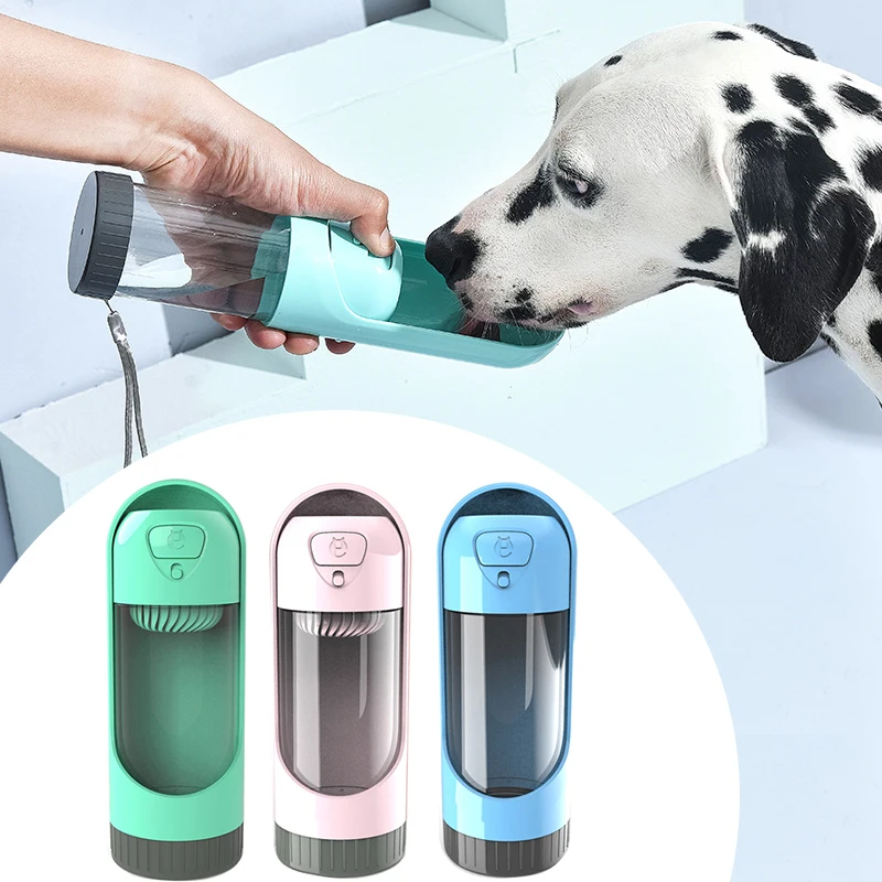 

Lightweight Pet Cat Dog Water Bottle Feeder with Filter Leak Proof Lock Drinking Bowl Dispenser Food Grade Material Pet Bottle, Pink, wuite, blue, green