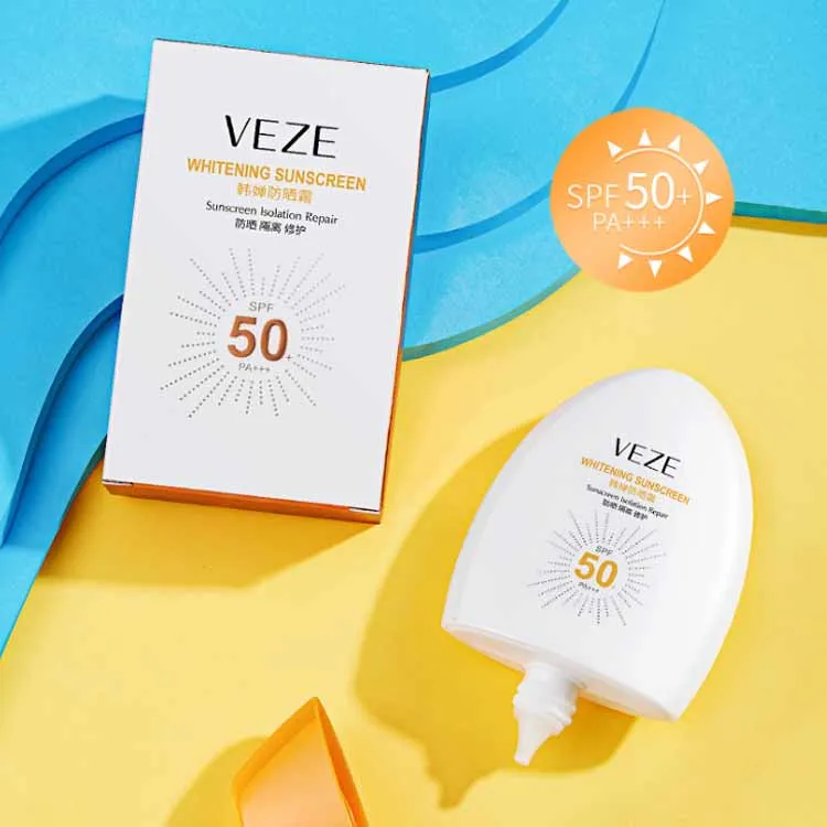 

VENE Natural SPF 50+ Face Skin Care Whitening Sunscreen Isolation Repair Cream, Milk white