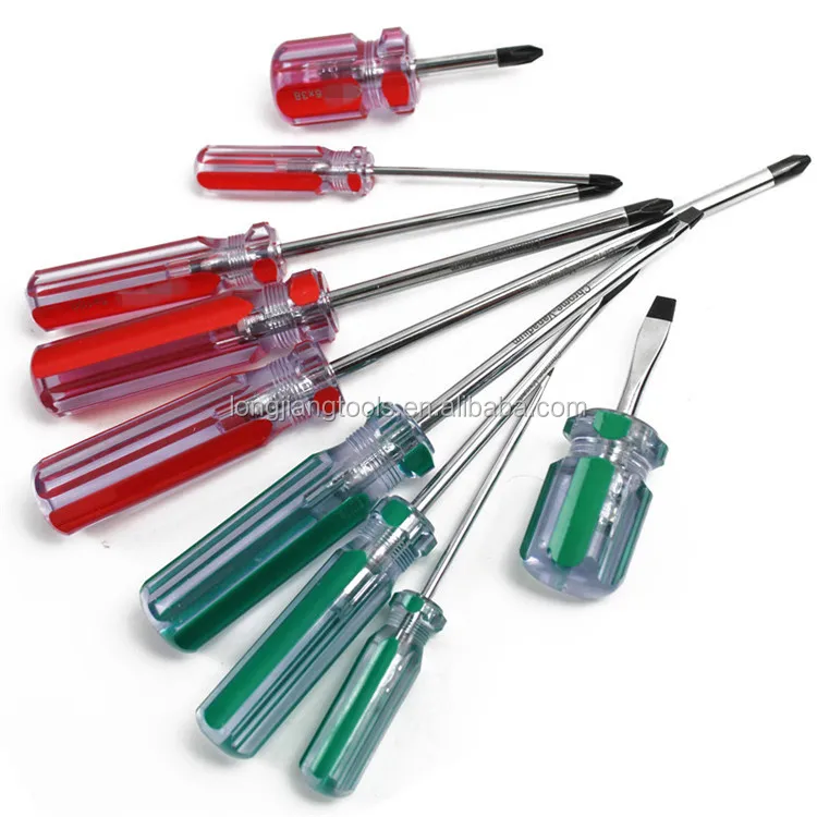Factory Transparent Clear Plastic Handle Screwdriver With Black Head