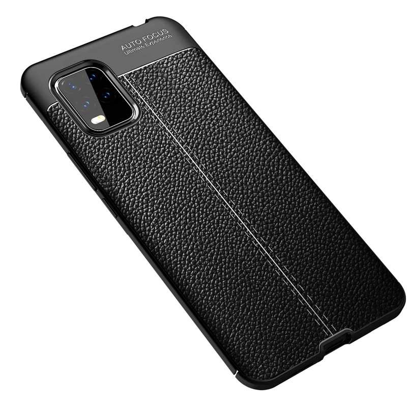 

Mobile Accessories Back Cover Litchi Leather TPU Soft Phone Case For Xiaomi Mi 10 Lite Note 9S 9 Pro Max Note 10 XR