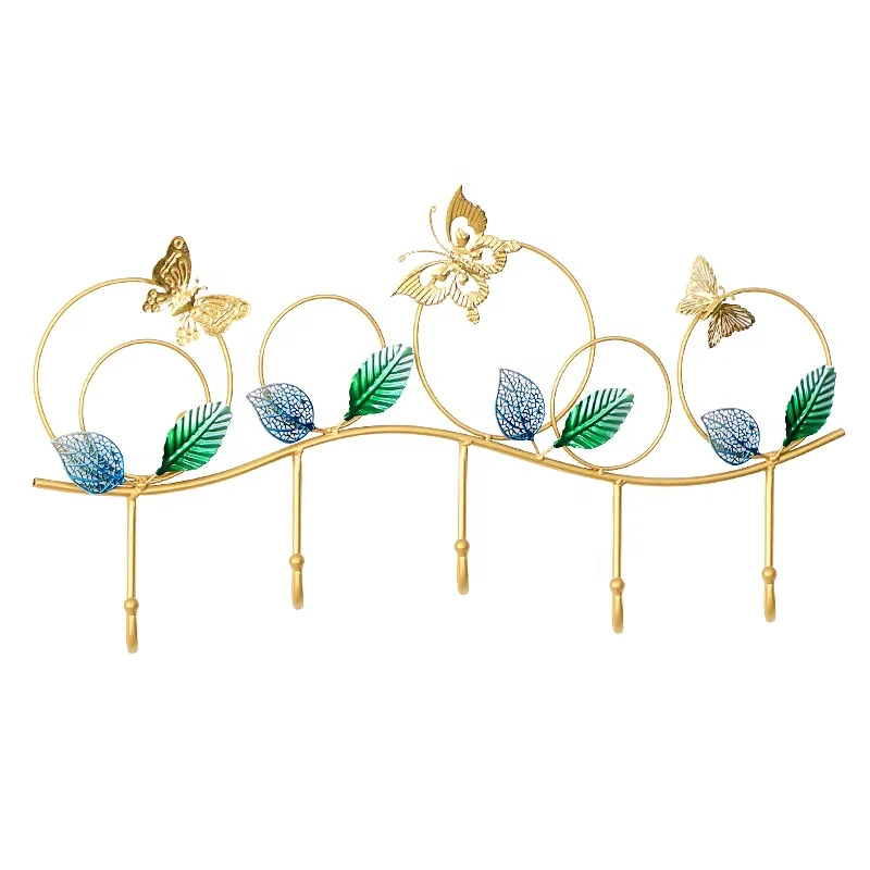 

Exquisite Luxury Color Butterfly Metal Decorative Hook, As shown