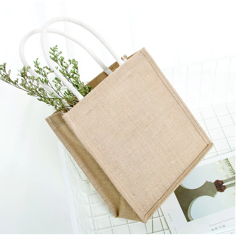 

KAIFEI Ebay hot selling jute tote bag large capacity burlap wine bag