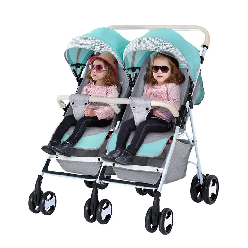 

Hot Sale Twins Baby Stroller Pram, Children Folding Baby Trolley/, Pink/ green/ brown/ gray/ oem