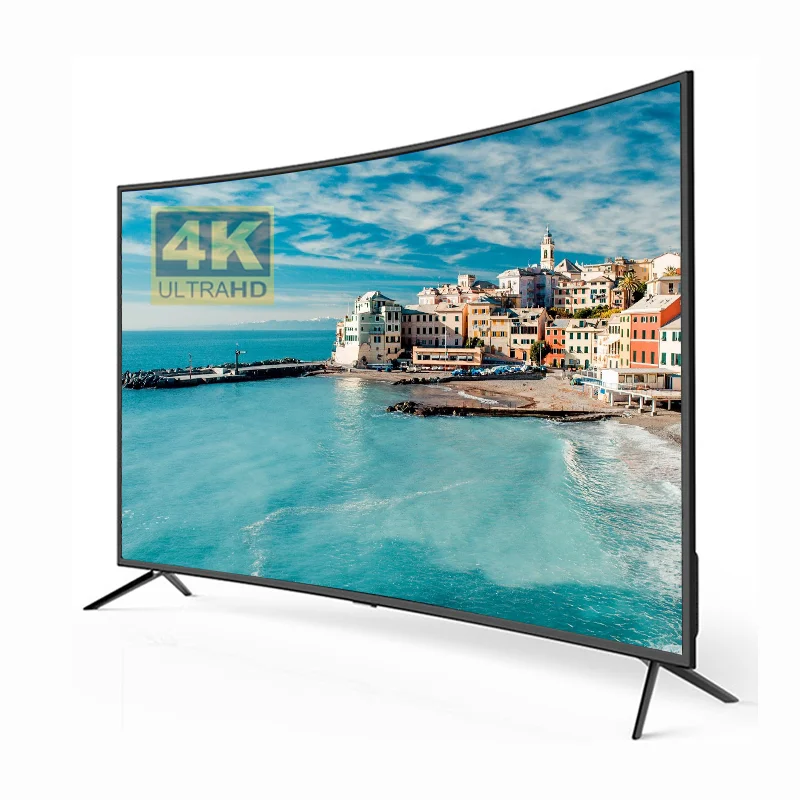 

High quality television 4k smart tv 65 inch smart tv 4k uhd curved led low price 55 inch curved tv, Black