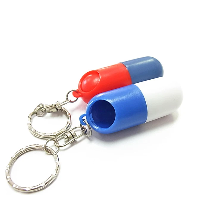 Plastic Small Capsule Shaped Pill Box Keychain Buy Pill Box,Capsule