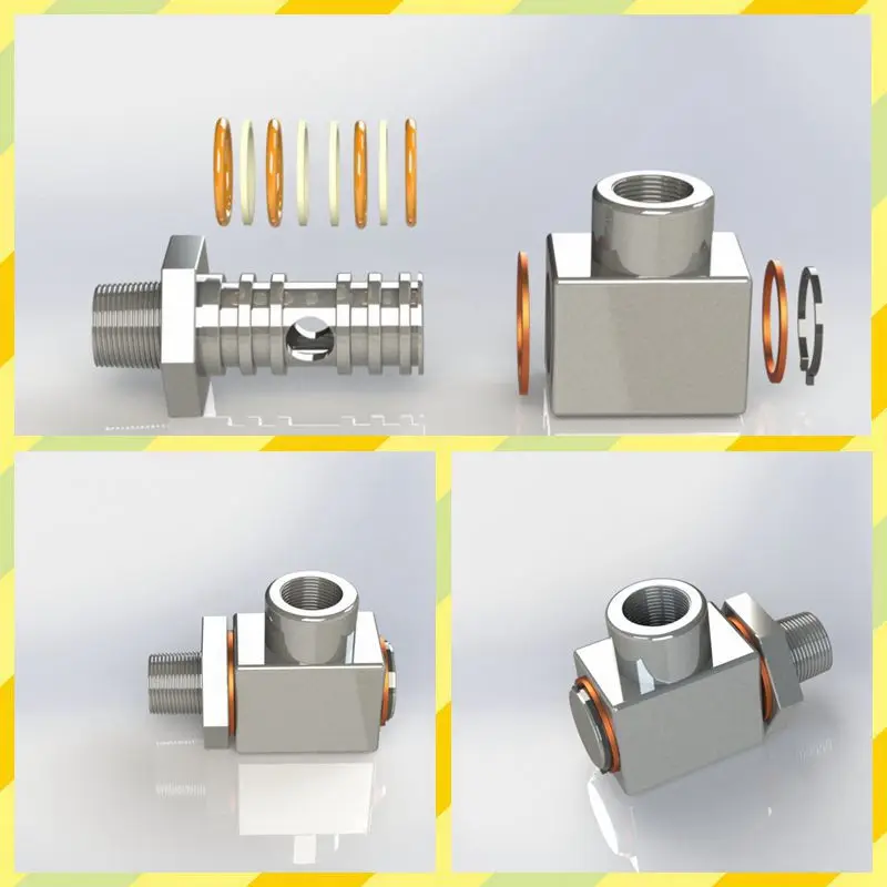 
High-Pressure Right Angle Hydraulic Oil Stainless Steel 360-Degree Rotary Joint 