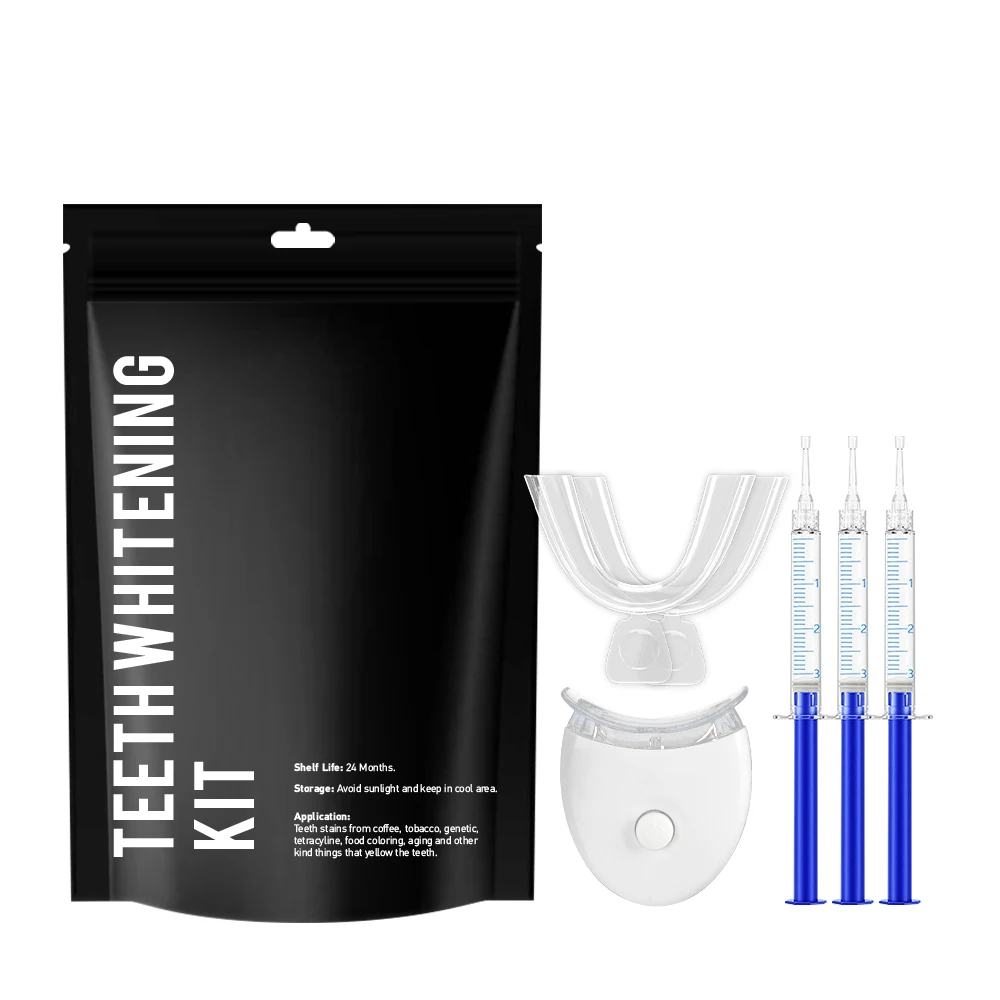

GlorySmile Most Professional Teeth Whitening LED Kit Private Logo Label Bleaching Gels Trays Tooth Whitening Kits For Home Use