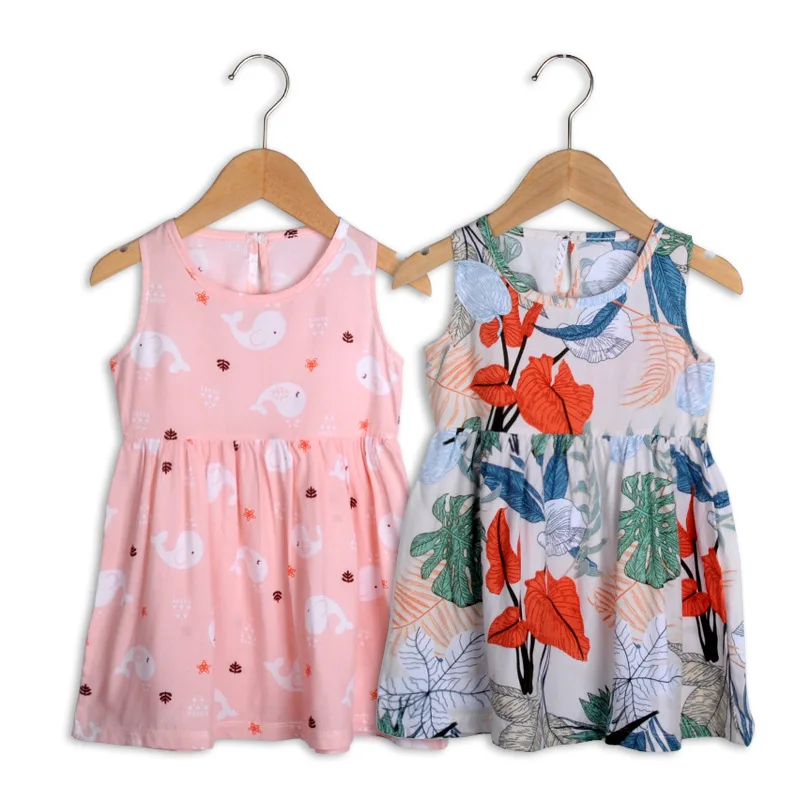

Girls dress baby cotton silk summer princess skirt, Picture shows