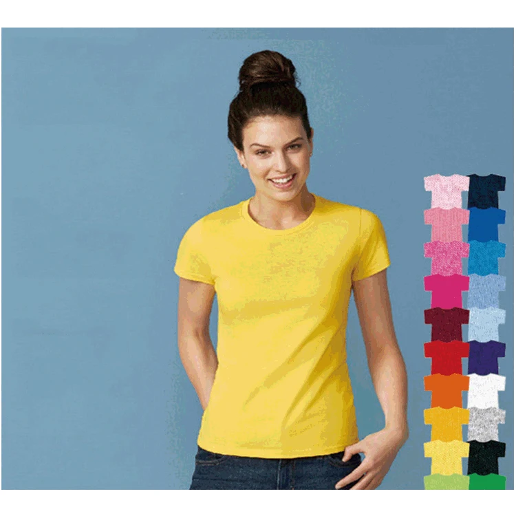 

Hot Sell Print 100% Cotton Round-neck T-shirt Short Sleeve Women Tshirt