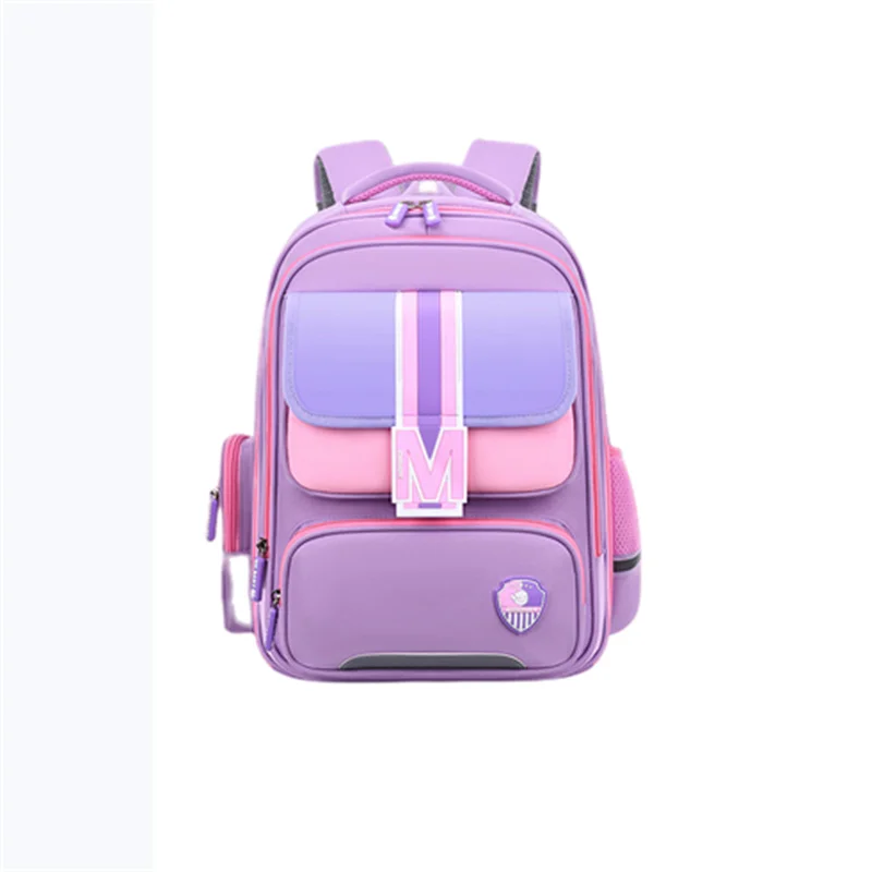 

Fashion British style students 1-6 grade schoolbag spine protection to reduce the burden of double shoulder bag mochila escolar
