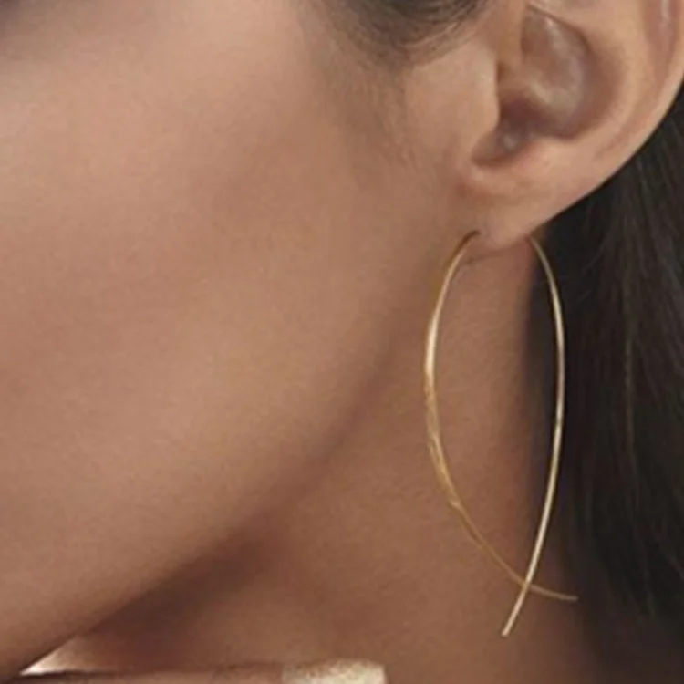 

Simplicity Geometric Fish Shaped Earrings Handmade Copper Wire Earrings for Women jewelry, Picture