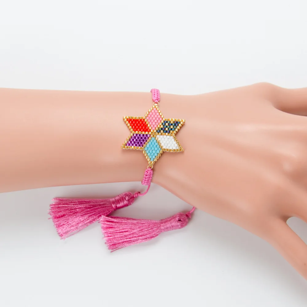 kdb2030 批发女性手工花流苏手镯