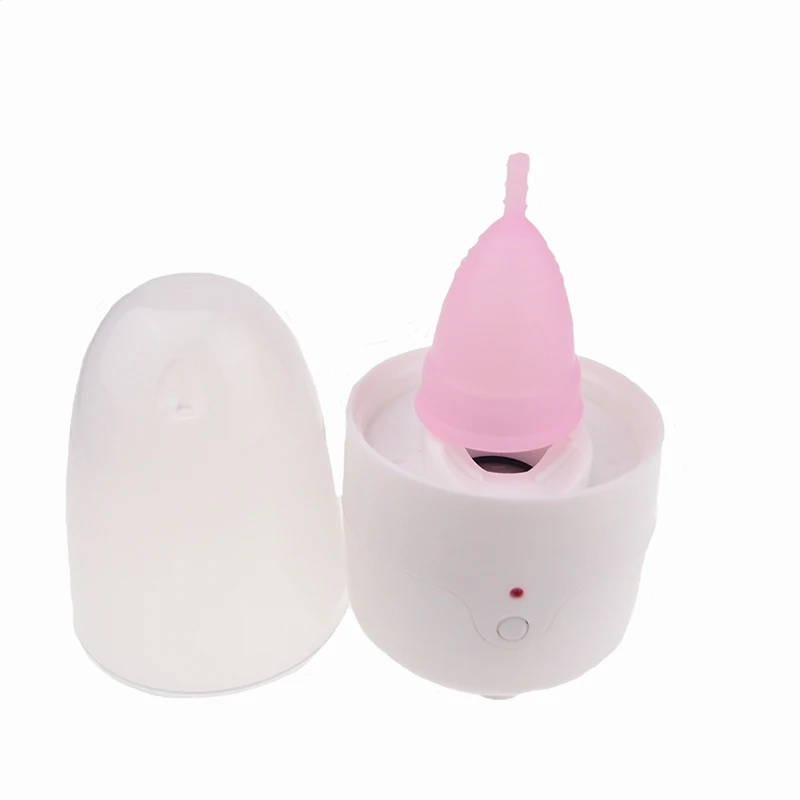 

Hot Sale Healthy Steam Cleaning Menstrual Cup Sterilizer Easy To Carry For Travel Clean Machine Convenient Sanitary Electric, White