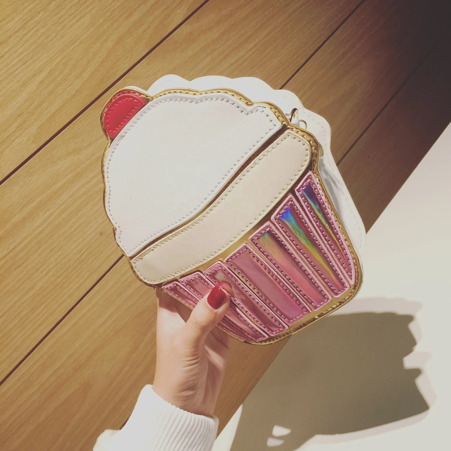 

2021 Fashion Food Series Cake Look Single Shoulder Messenger Bag