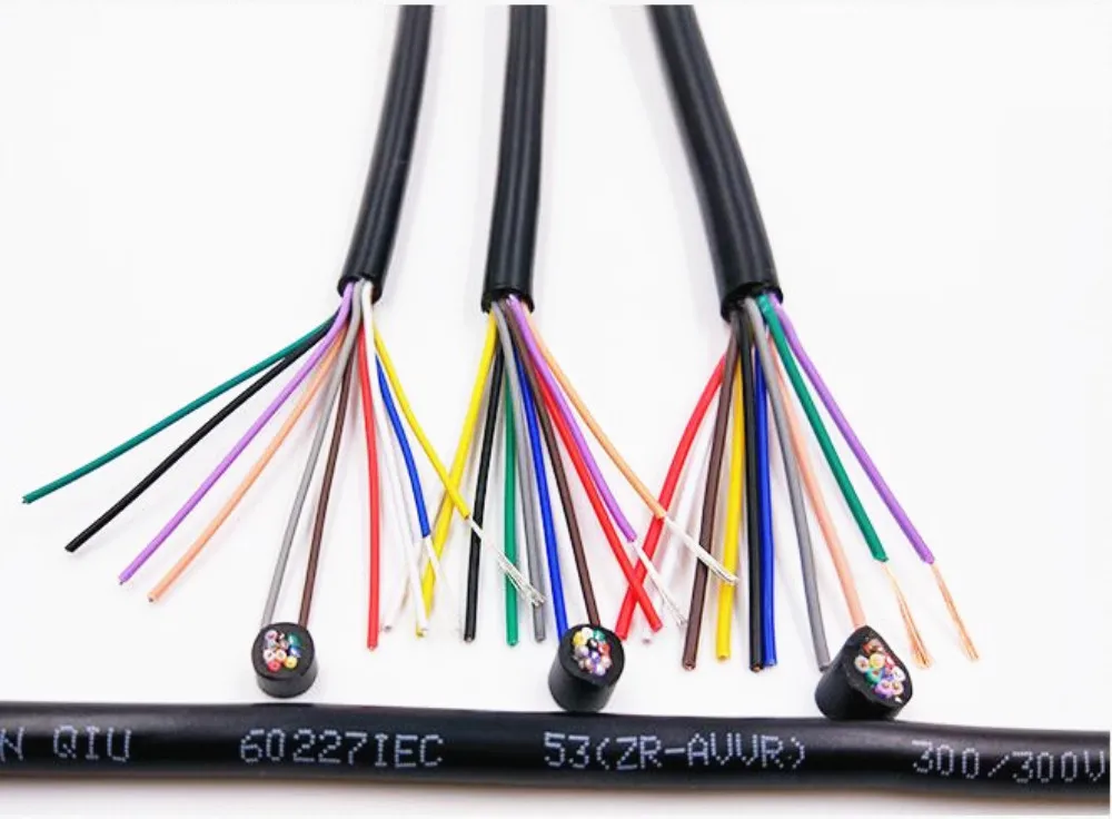 17 Awg 1mm2 Rvv 2/3/4/5/6/7/8/10/12/14/16/18 Cores Pins Copper Wire