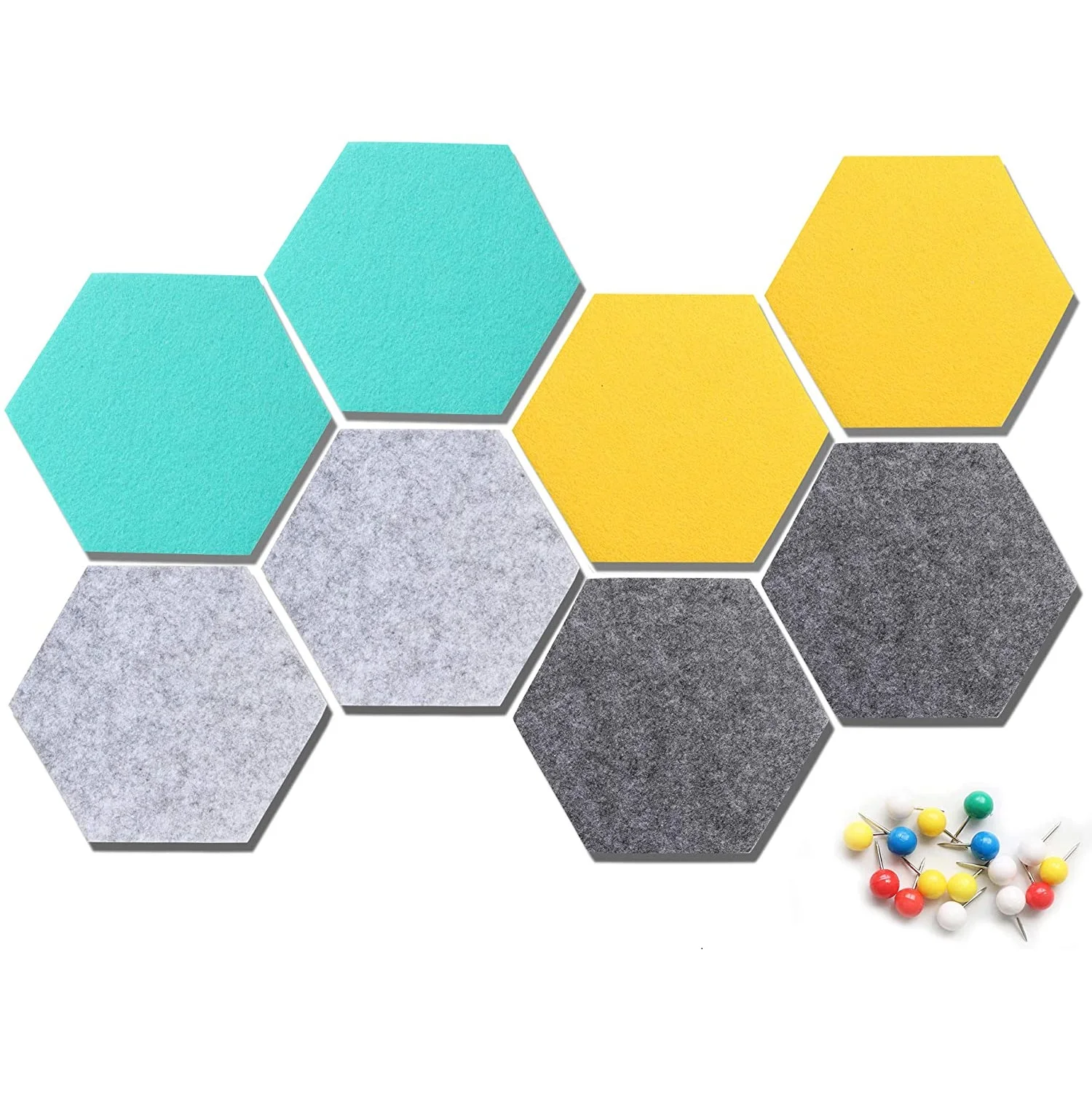 

Home Decor Felt pinboard Felt Tile Board-Self Adhesive Wall Bulletin Boards Hexagon Push Pin Board Wall Decor