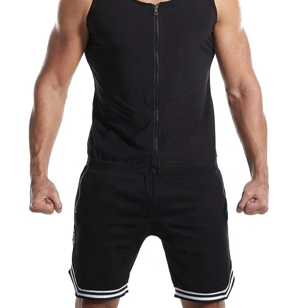 

Competitive price hot selling men waist trainer neoprene male weight loss vest mens body shaper, Black