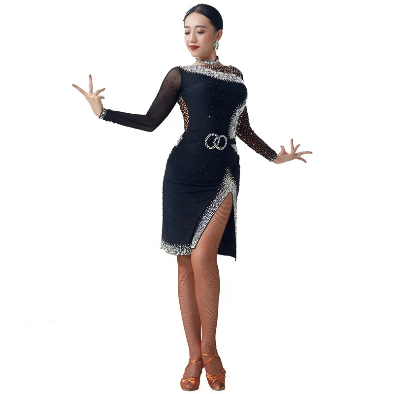 

L-2044 High quality new national standard Latin dance dress competition custom high-end rumba cha-cha dance dress for adults, Customer choice