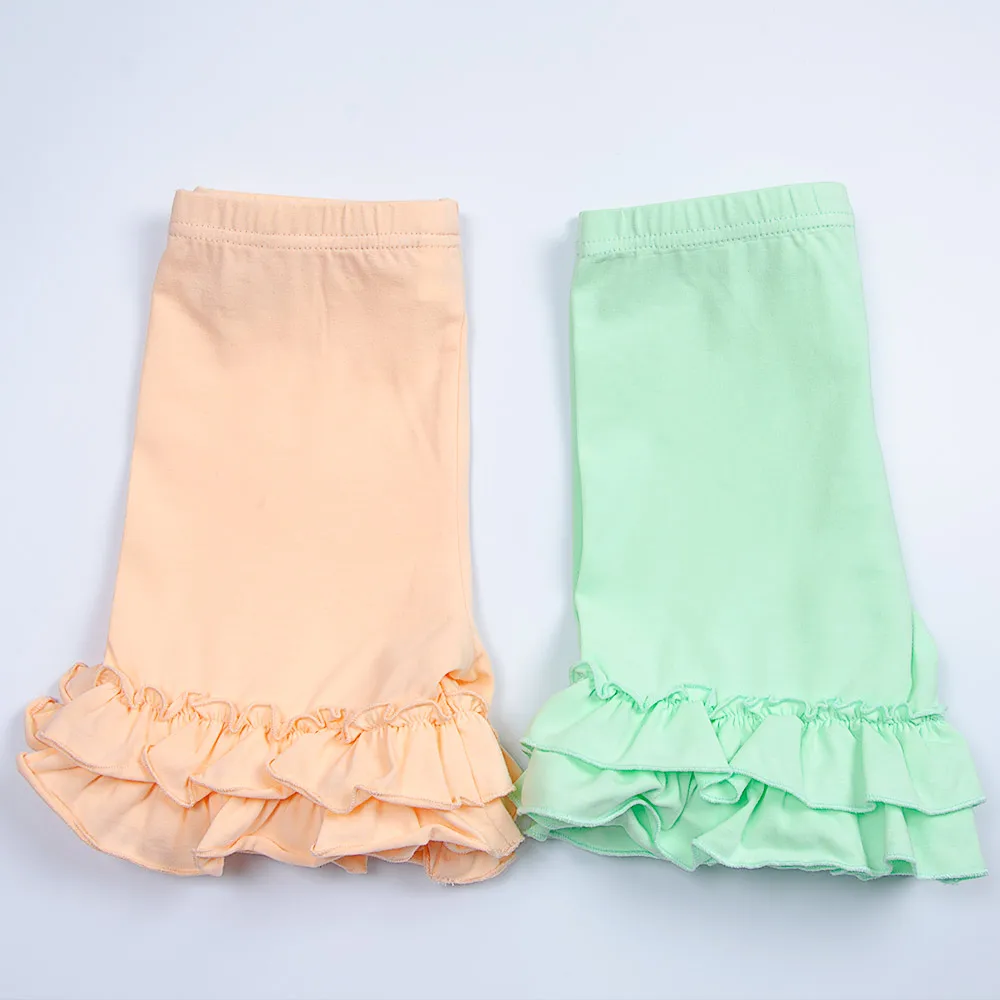 

Toddler Ruffle Shorts Summer Two Layer Elastic Custom Classic Shorts for Girls