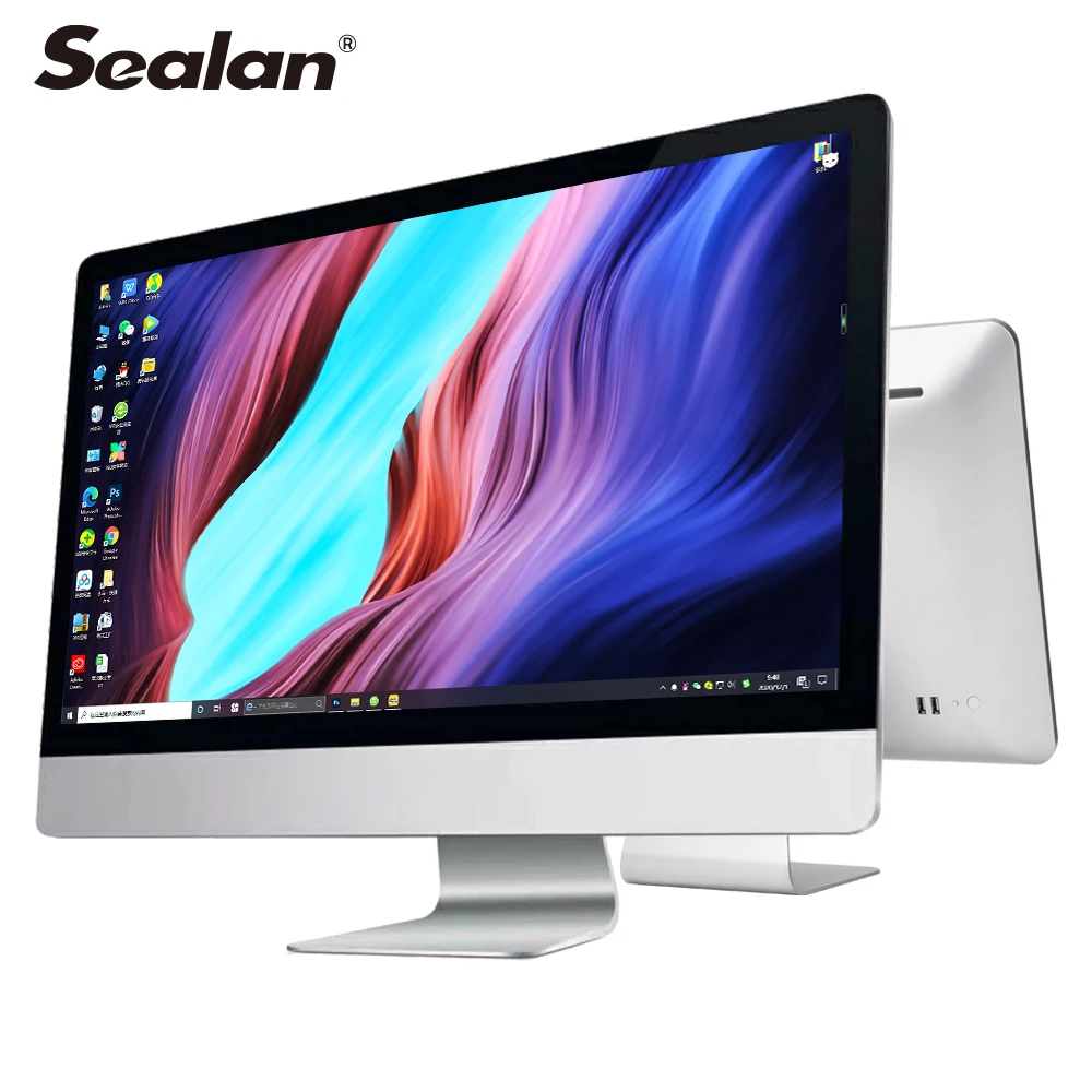 

SEALAN 23.6 inch aio PC desktop build in wifi speaker core i5 i3 i7 4G ram 240 hdd all in one pc for Apple computers