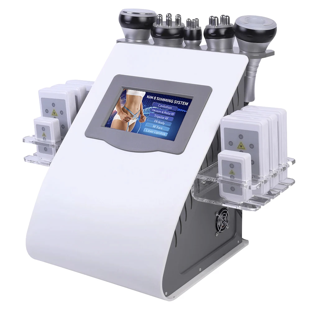 

2020 New Multifunctional 6 in 1 rf cavitation system rf cavitation vacuum machine ultrasonic cavitation machine, White