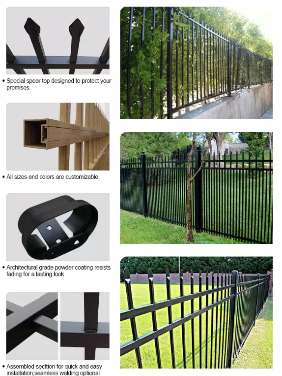black steel fence black steel fence