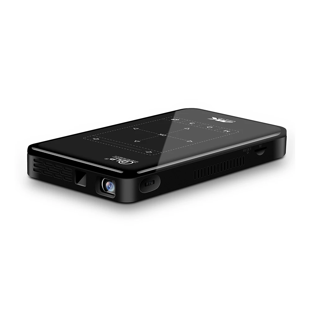 

sale New Arrival DLP P09 II Mini Pocket projector (WVGA 854*480) Outdoor Home Use Mini Projectors Video Projector, Black