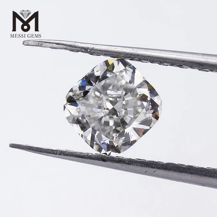 

Messi Gems Drop shipping 1.5CT CVD fancy diamonds lab grown diamond cushion cut, Ghi