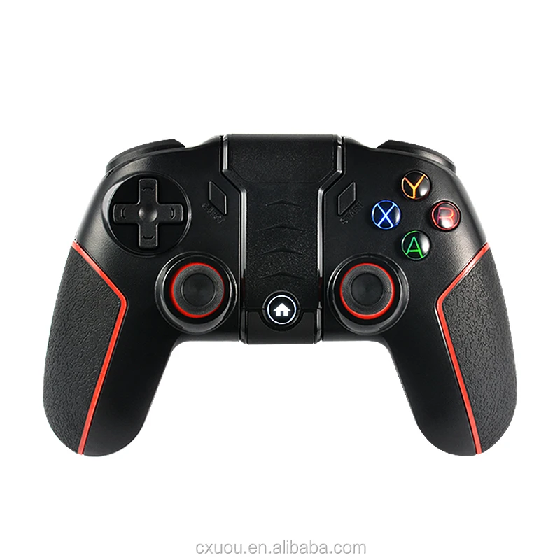 

Hot Sale BT Wireless Controller Mobile Phone Game Gamepad Android Pc Joystick For Android IOS For Pubg, Black+red