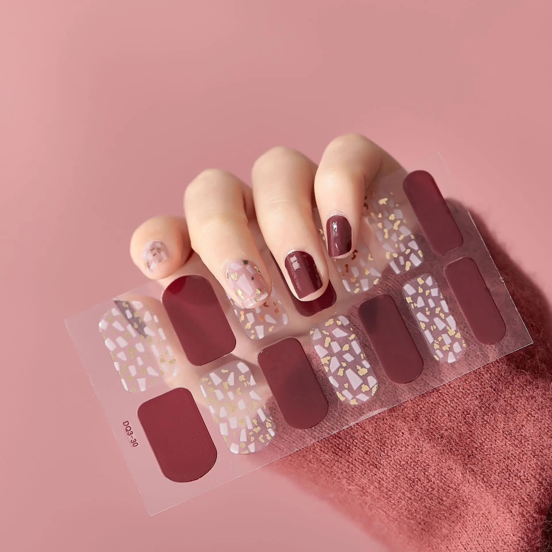 

Wholesale Nail Art Decoration Nail Polish Strip 3D cured Korea Gel Nail Sticker UV, Picture