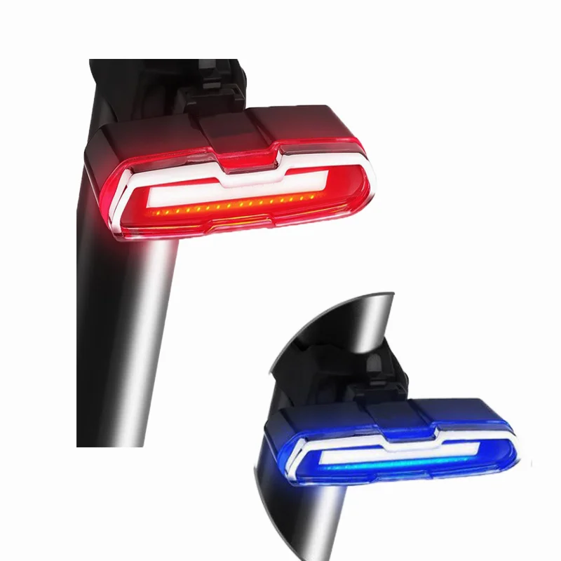 

Waterproof LED Warning Strip Flashlight For Scooter Bike Front Headlight Bright Lamp Red Blue Color Display IPX4 Light Lamp