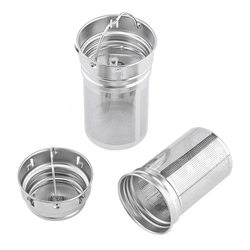 

WHY147 Stainless Steel Reusable Double-deck Tea Infuser Tea Strainer Teapot Loose Vacuum Cup Filter Element, Sliver
