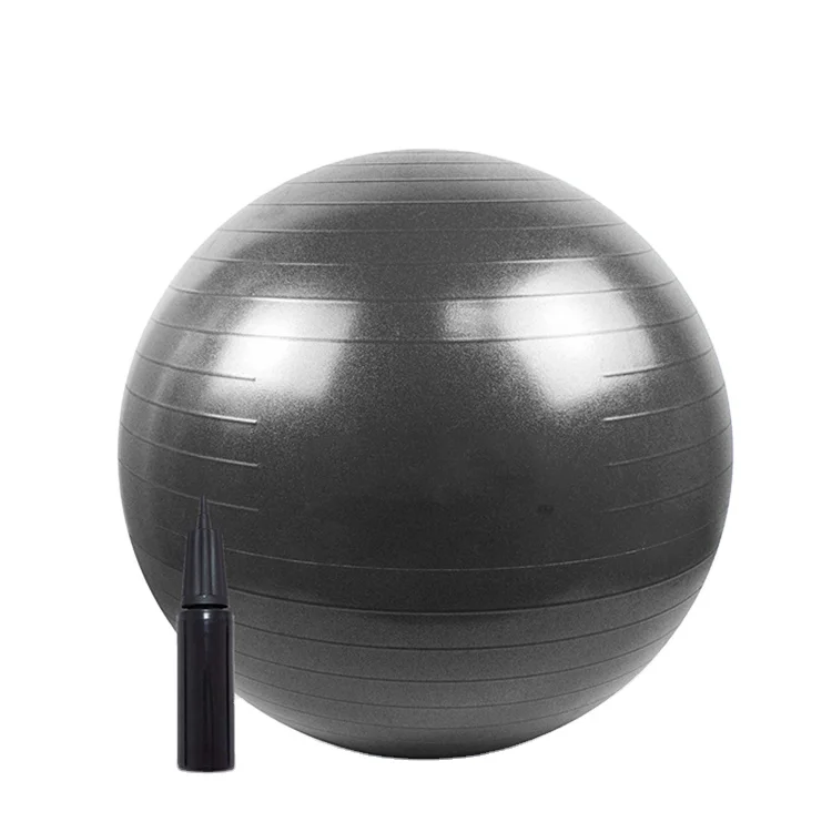 

Anti-burst PVC Gym Ball Exercise Balance Stability Fitness Thick Yoga Ball 55CM 65 CM with Air Pump, Black,blue,green,red,purple,pink,orange or according to pantone