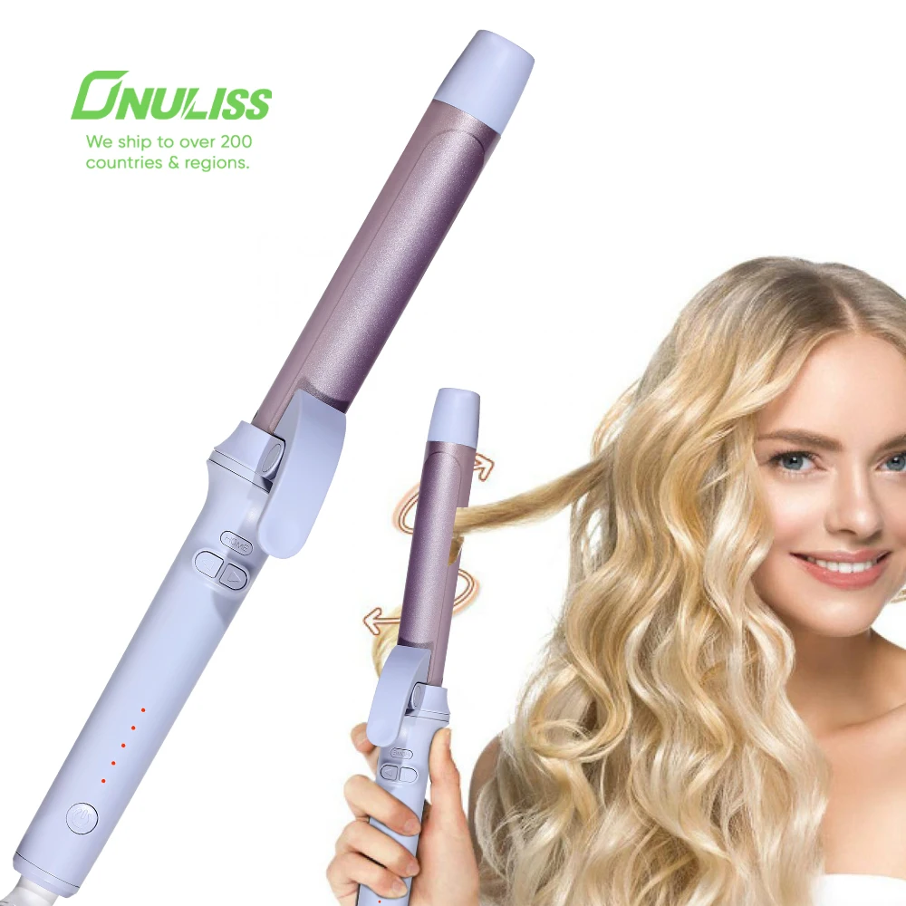 

Automatic Electric Portable Ceramic Rotating Hair Wave Curler Curling Iron Wand 2 in 1 Self Grip Curly Hair Curlers