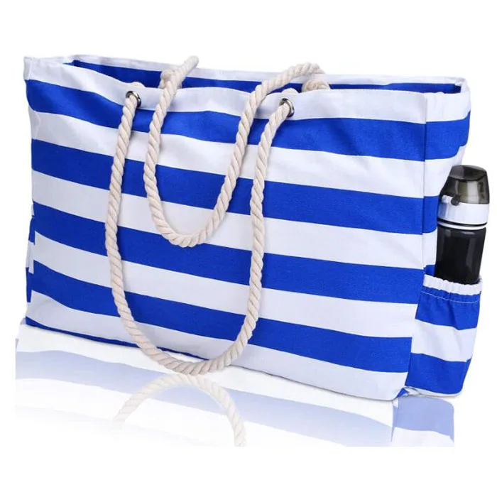 

Beach Tote Bag Canvas Wholesale Stripe OEM Promotional Waterproof 100% Cotton Casual Tote Tote Bag,fashion, Red, blue, black, rose grey, green, etc