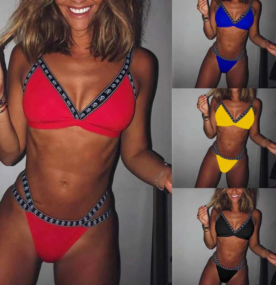 

Sexy Trendy Printed Split Two-piece Fashion Swimsuit, Picture color