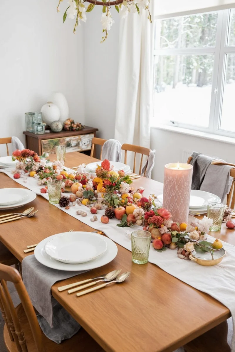 Family Gathering Around Thanksgiving Table