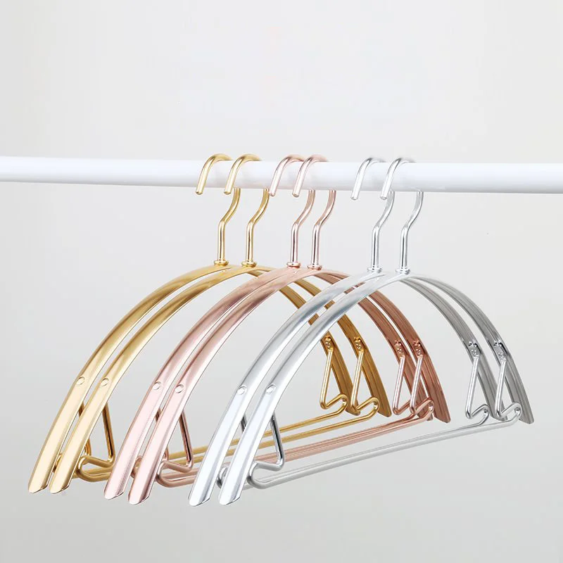 

Lightweight metal coats clothes hangers for laundry, Rose gold or others