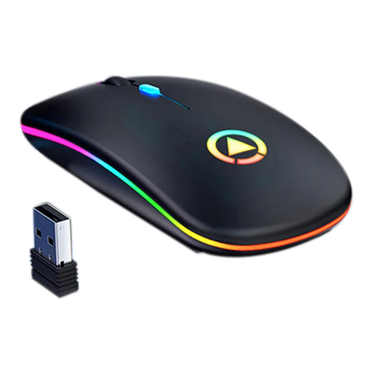 

2021 Rechargeable Lithium Battery Colorful 2.4Ghz Optical Gaming Mini Wireless Mouse