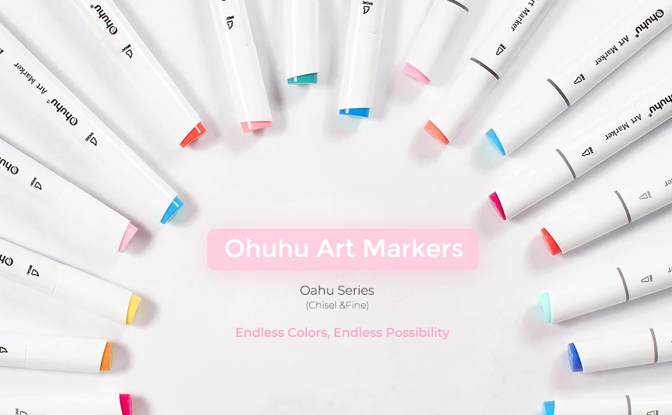 ohuhu alcohol markers 80 unique colors