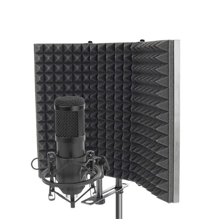

Professional Cheapest Microphone Solation Shield Acoustic Foam Studio Microfono, Black
