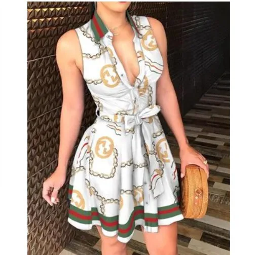 

Fashion Sleeveless Nine colors womens wear 2020 white dress ladies casual dresses for woman party