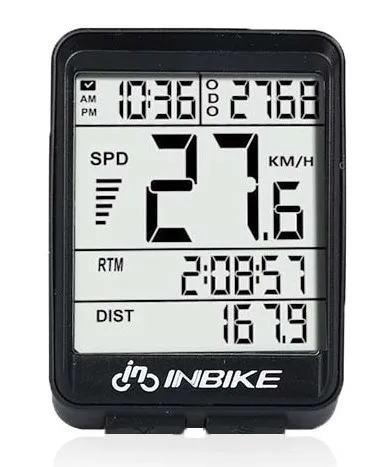 

Mountain Bike Odometer Waterproof Luminous Bicycle Code Table Digital Speedometer Bicycle Accessories Power Meter Bicycle, Green,white